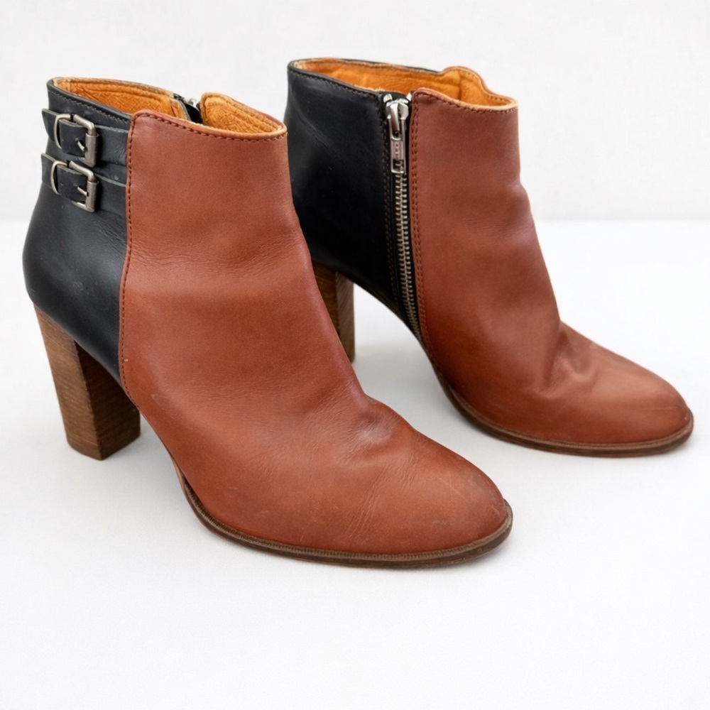 Madewell Two Tone Leather Ankle Boots 8.5